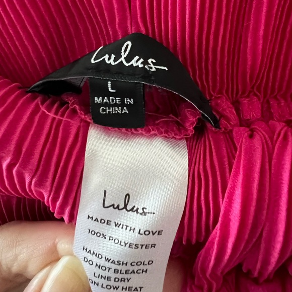 Spring Me Along Magenta Plisse High-Waisted Pants - Picture 7 of 7